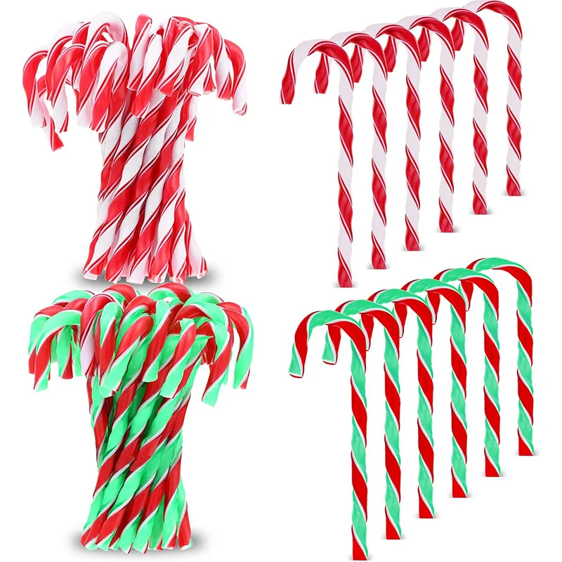 

10/12Pcs Christmas Ornaments Christmas Tree Hanging Candy Cane Xmas Tree Pendants Xmas Party Home decor Christmas Gifts Navided
