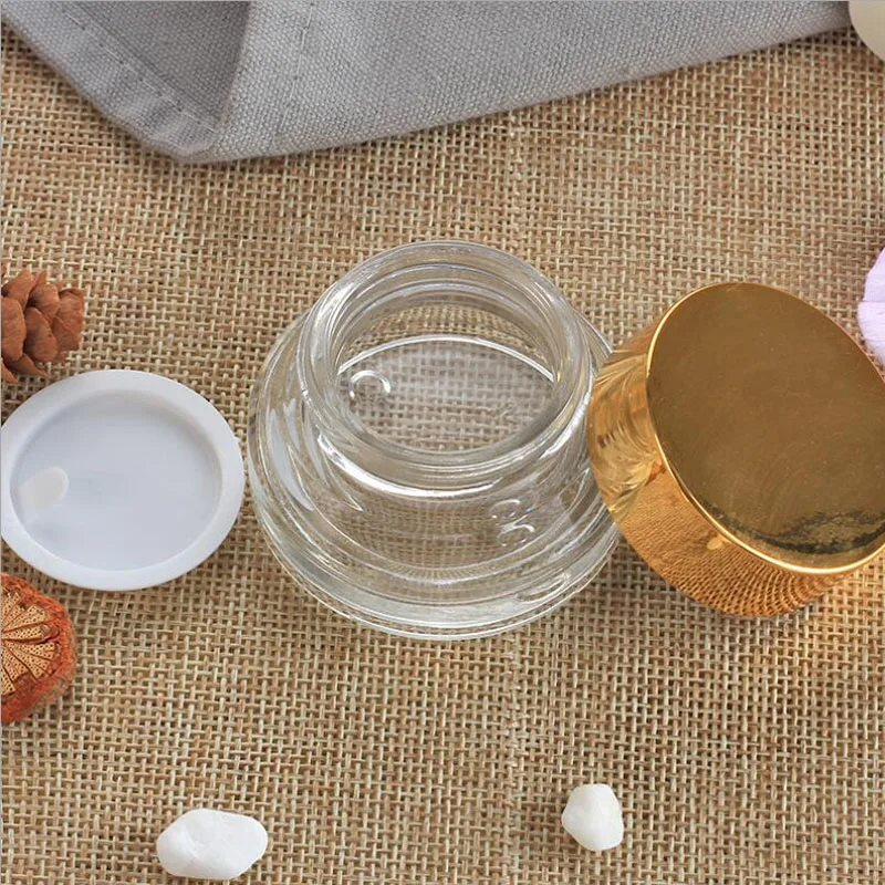 5pcs Cosmetic Empty Glass Cream Jars Facial Jar Skin Care Eye Pot Refillable Bottle Container | Дом и сад