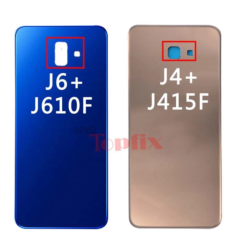 Новый чехол для SAMSUNG Galaxy J4 + задняя крышка батареи j4 plus Задняя стеклянная корпуса 6