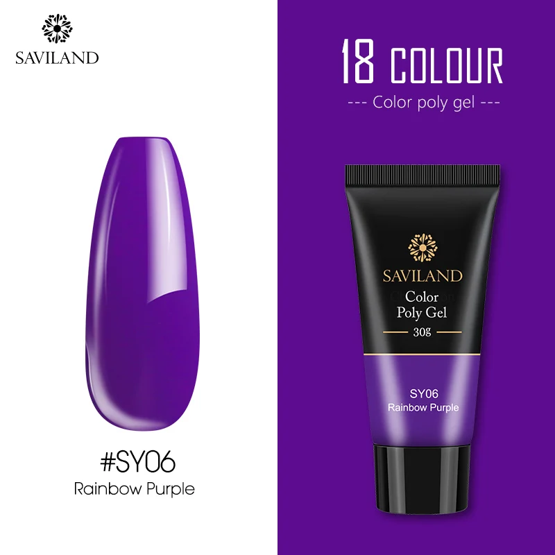 30ml SY06 SAVILAND цветной полигель для наращивания пальцев 24 Цвета УФ-гель для быстрого наращивания 30 г/15 г полигель-лак для ногтей Твердый Гель-лак для ногтей - Цвет: 30ml SY06