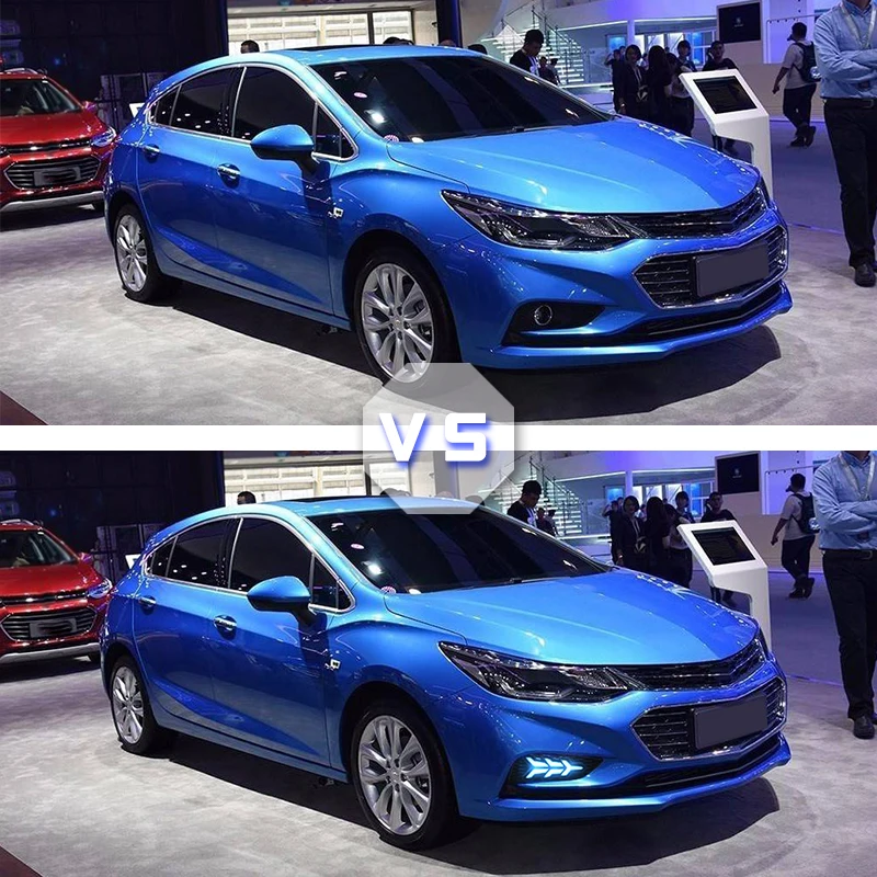2 шт. Светодиодный дневной светильник для Chevrolet Cruze 2016 2017 2018 динамический желтый