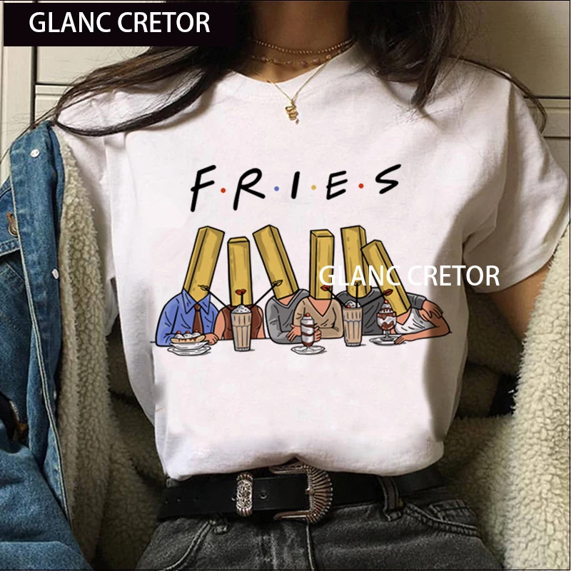 

Friends Show Funny Cartoon Harajuku 90s T-shirt Aesthetic Tshirt Ullzang Graphic T Shirt Women Best Friends Top Tees Female