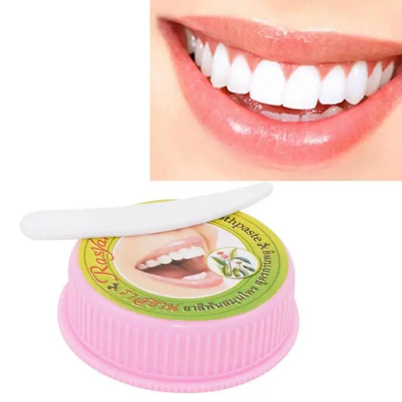

Teeth Whitening Natural Herbal Clove Thai Toothpaste Remove Bad Breath Cleansing Toothpaste 35g Powder Wholesale