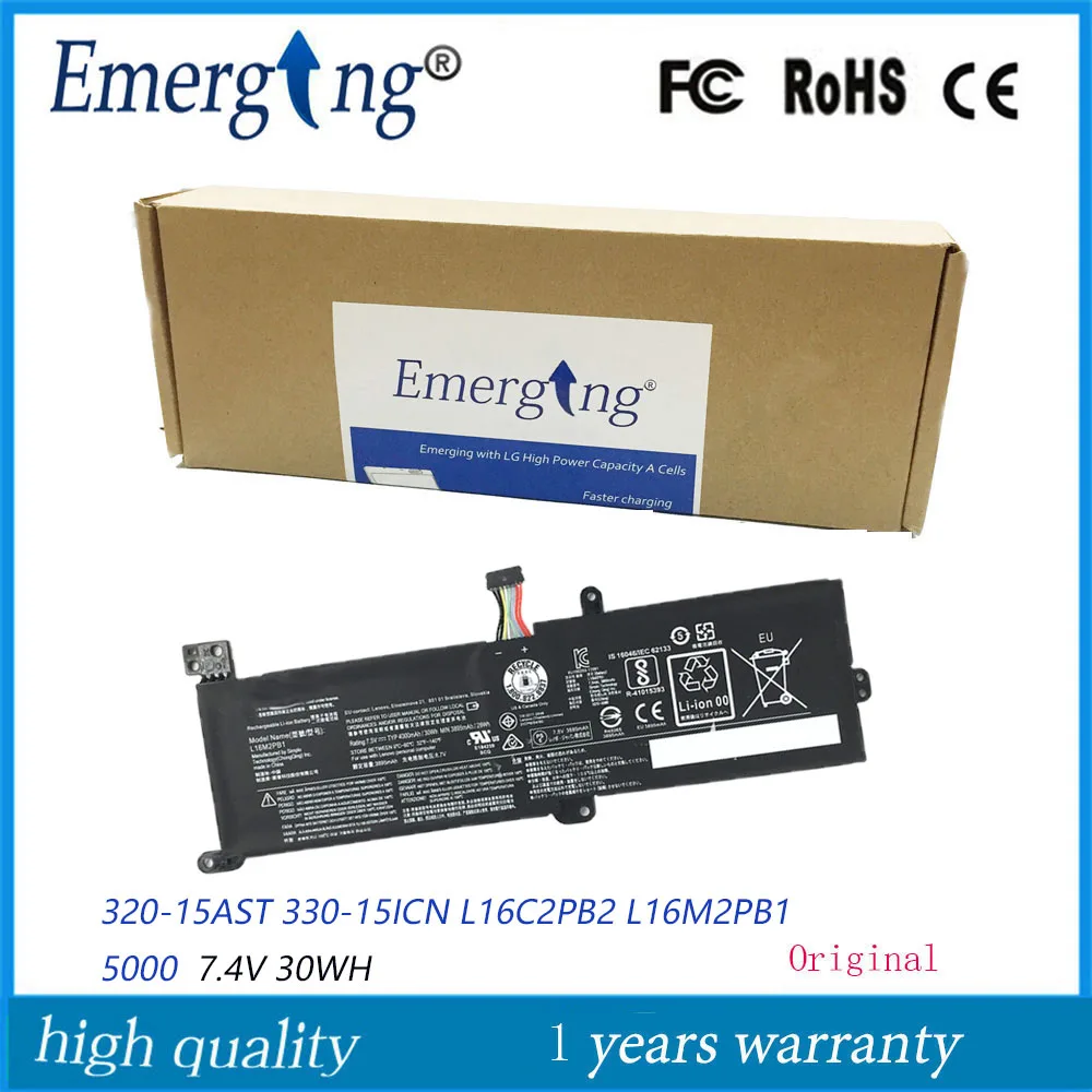 Аккумулятор L16M2PB1 для ноутбука Lenovo 320 14ABR 15ABR 520 15IKBR Xiaoxin 7 4 15 серии L16L2PB3 L16M2PB2 5000 в 30