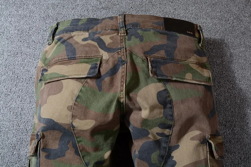 

Man Skinny Camo Cargo Pant Denim Jeans for Men Mens Street Wear Men Clothing Pants Skinny Jeans Men