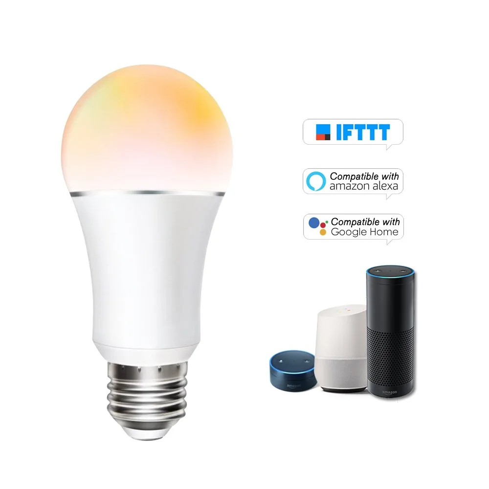 V6 умный wifi светодиодный светильник RGB + C W 11 Вт E27 с регулируемой яркостью для