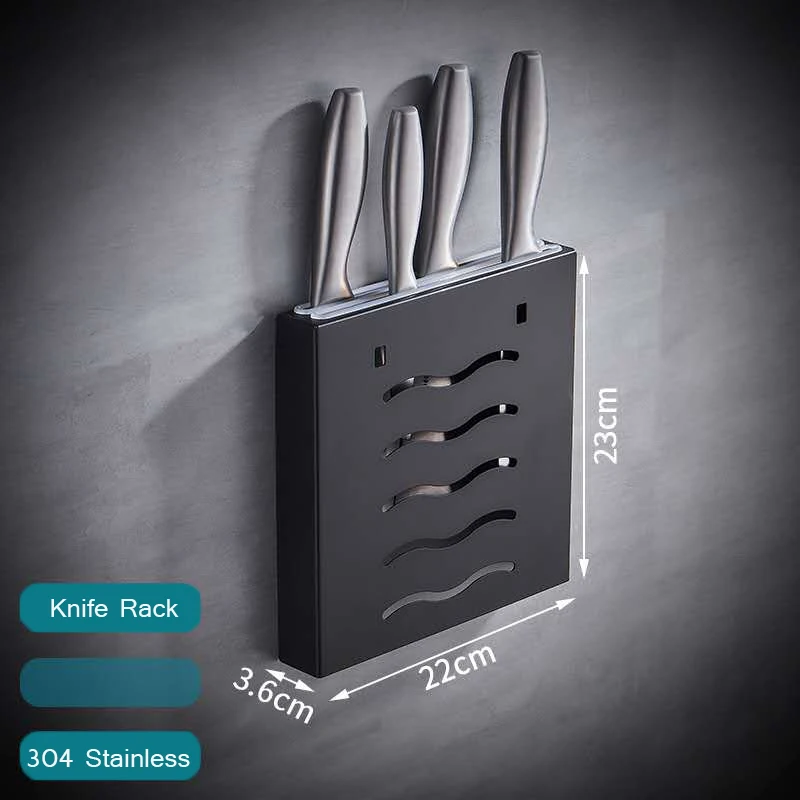 

Stainless Steel Black Kitchen Luggage Carrier Kitchen Ware Hardware Guard Hook Pendant Pylons Hanging Rod Avoid Punch Wall