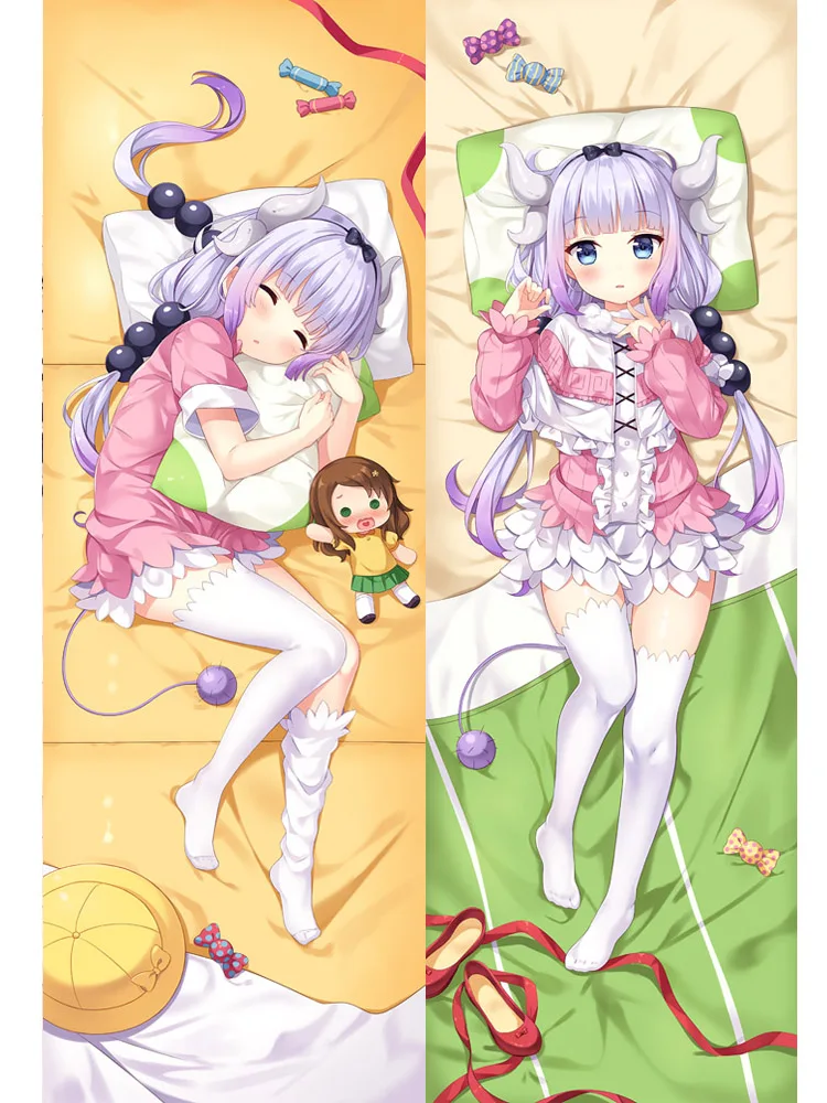 

Anime Dakimakura Miss Kobayashi's Dragon Maid Kanna Kamui Pillow Case Hugging Body Pillowcase Decorative Pillow Cover MM26AB