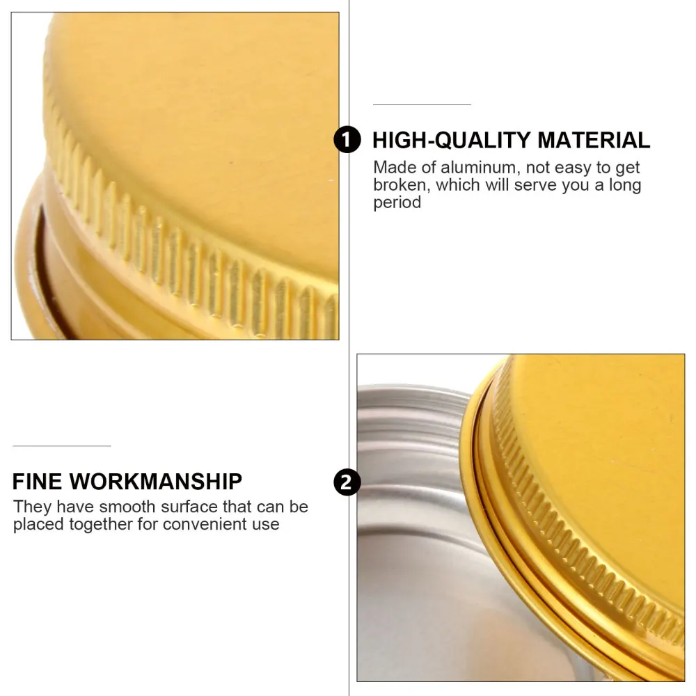 

20Pcs 30ML Cosmetics Hair Wax Storage Boxes Round Cream Aluminum Travel Cases