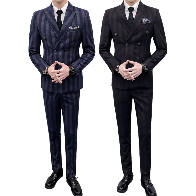 

Young three-piece suit best man suit men groom wedding dress