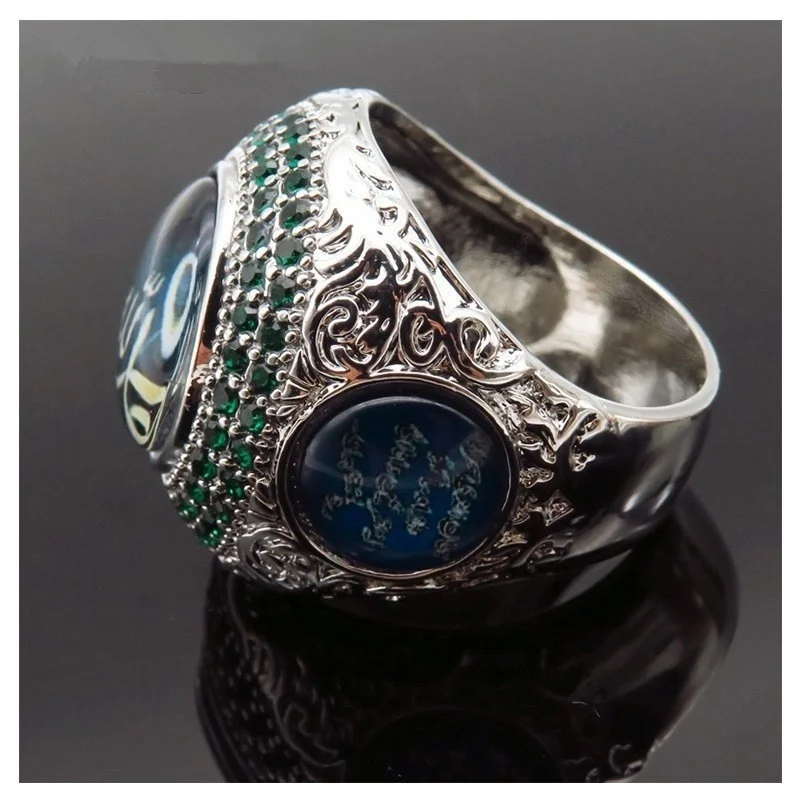 Новые религиозные Ислам мусульманских Руна Письмо шаблон кольцо Для мужчин из