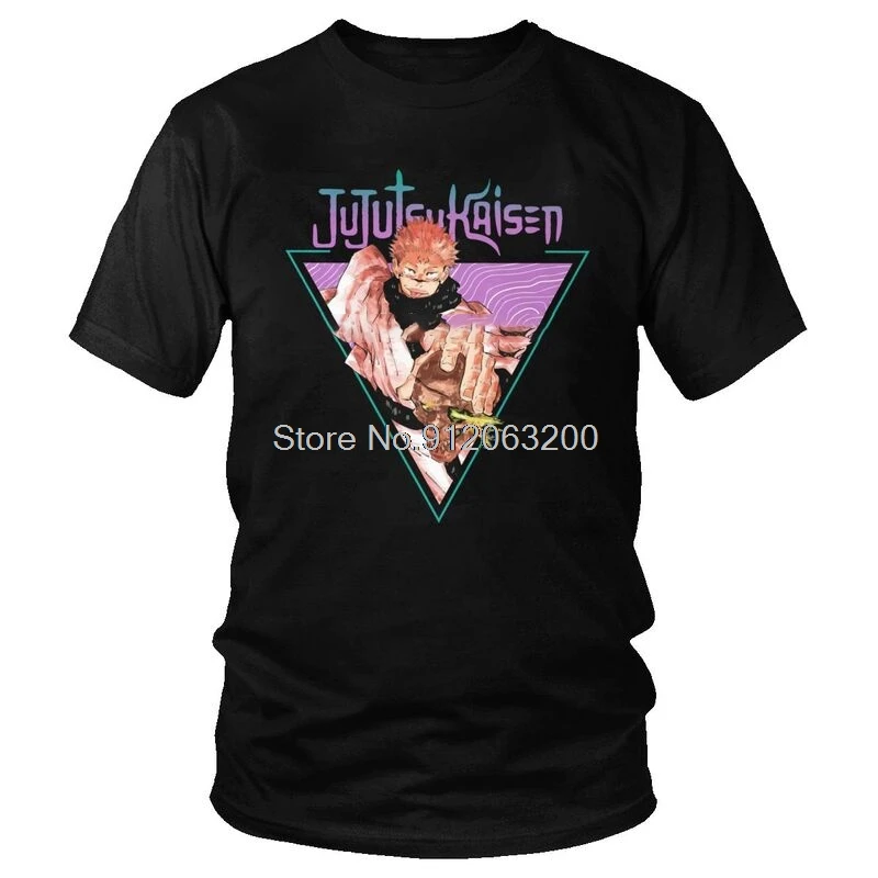 

Футболка мужская с коротким рукавом, модная тенниска из хлопка с Аниме Манга, юютсу, Райзен, сукуна