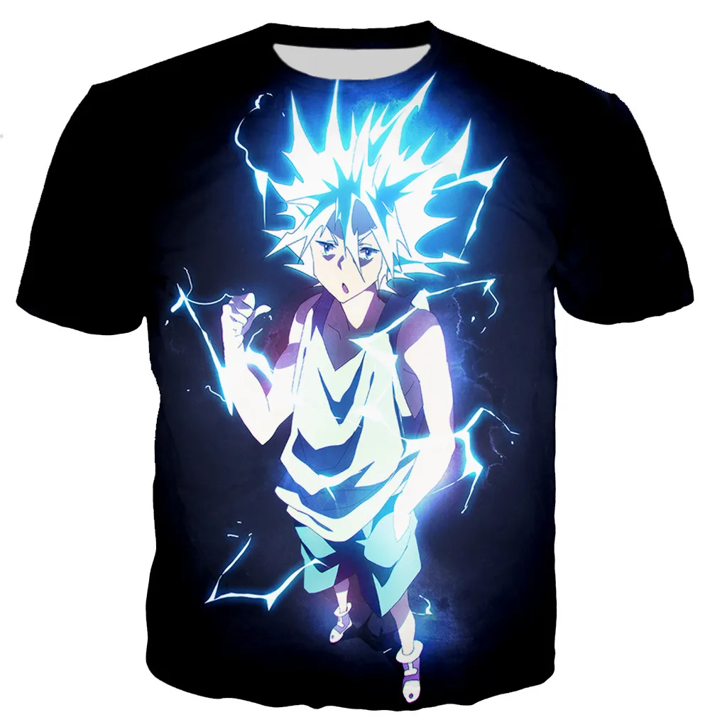 Футболка Мужская/женская с принтом аниме Hunter X 3D Killua модная повседневная футболка