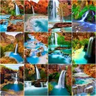Набор для рисования по номерам на холсте, водопад, пейзаж