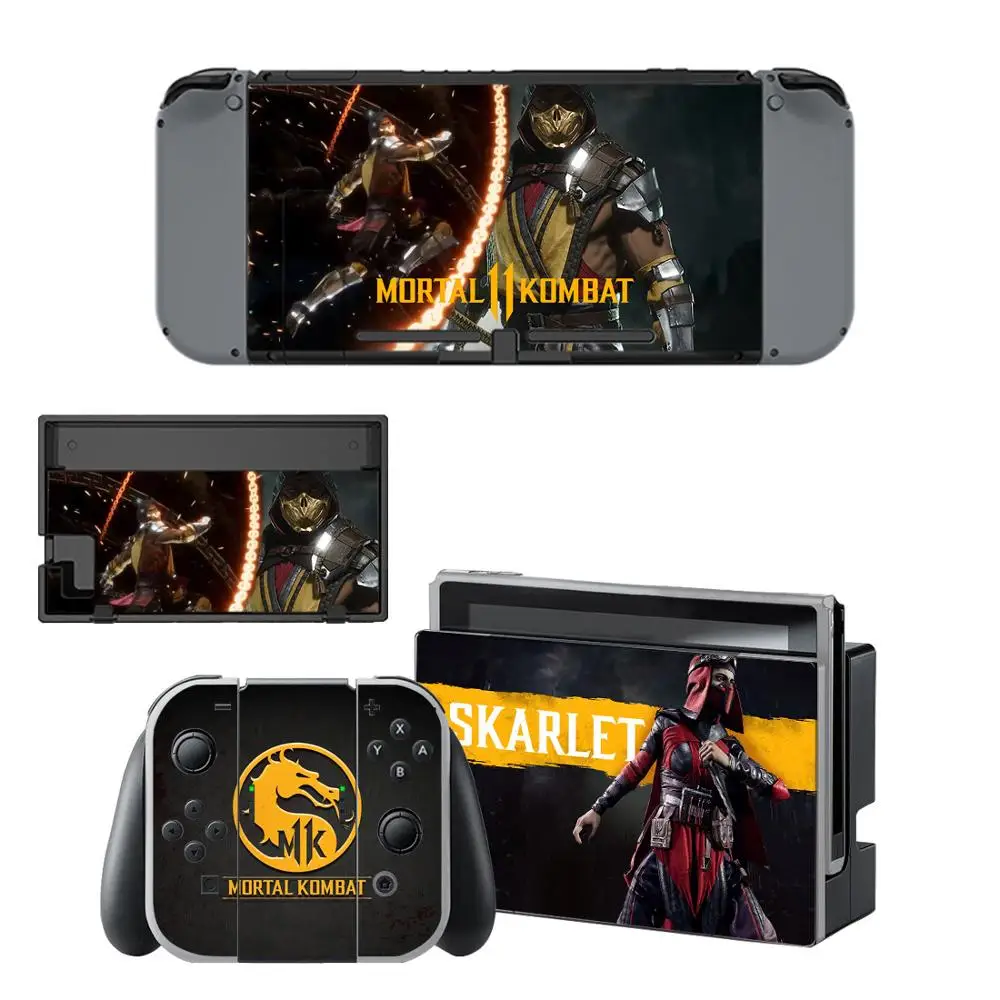 Виниловые наклейки для защиты кожи Mortal Kombat Nintendo Switch NS консоль + контроллер