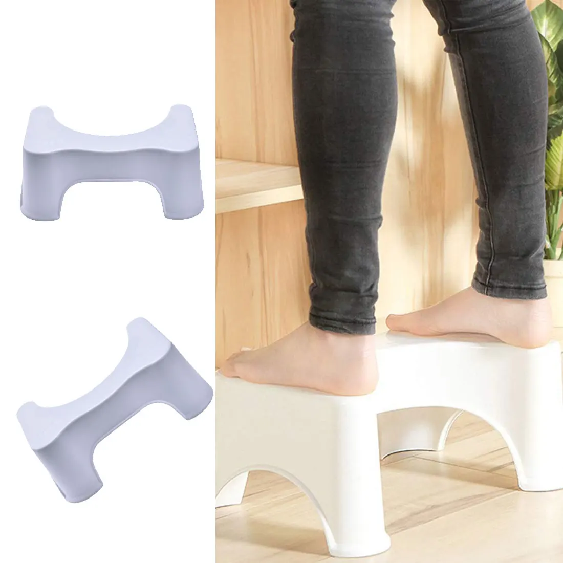 Складной стул для унитаза нескользящий туалета противоударный портативный дома