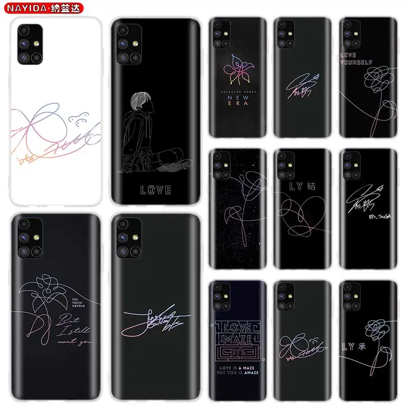 Чехол для телефона Samsung A72 A52 A42 A32 A12 A71 A51 A21 Galaxy A20 A30 A50 A70 S A6 A7 A8 2018 KPOP надпись