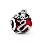 Браслет из серебра 925 пробы с красным капающим драконом Подходит для Pandora