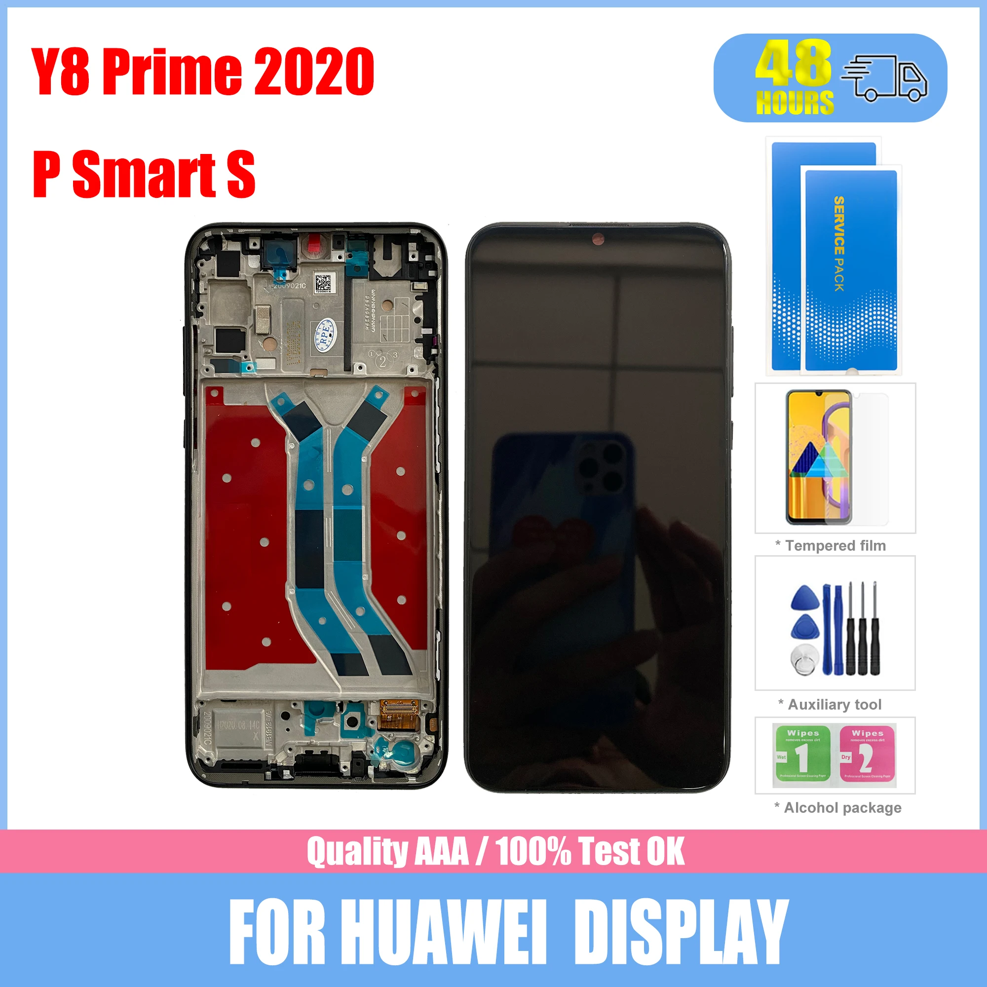 

100% тест для Huawei Y8p 2020 Global / P Smart S AQM-L21 ЖК-дисплей сенсорный экран дигитайзер монтаж для Huawe ienjoy 10s LCD