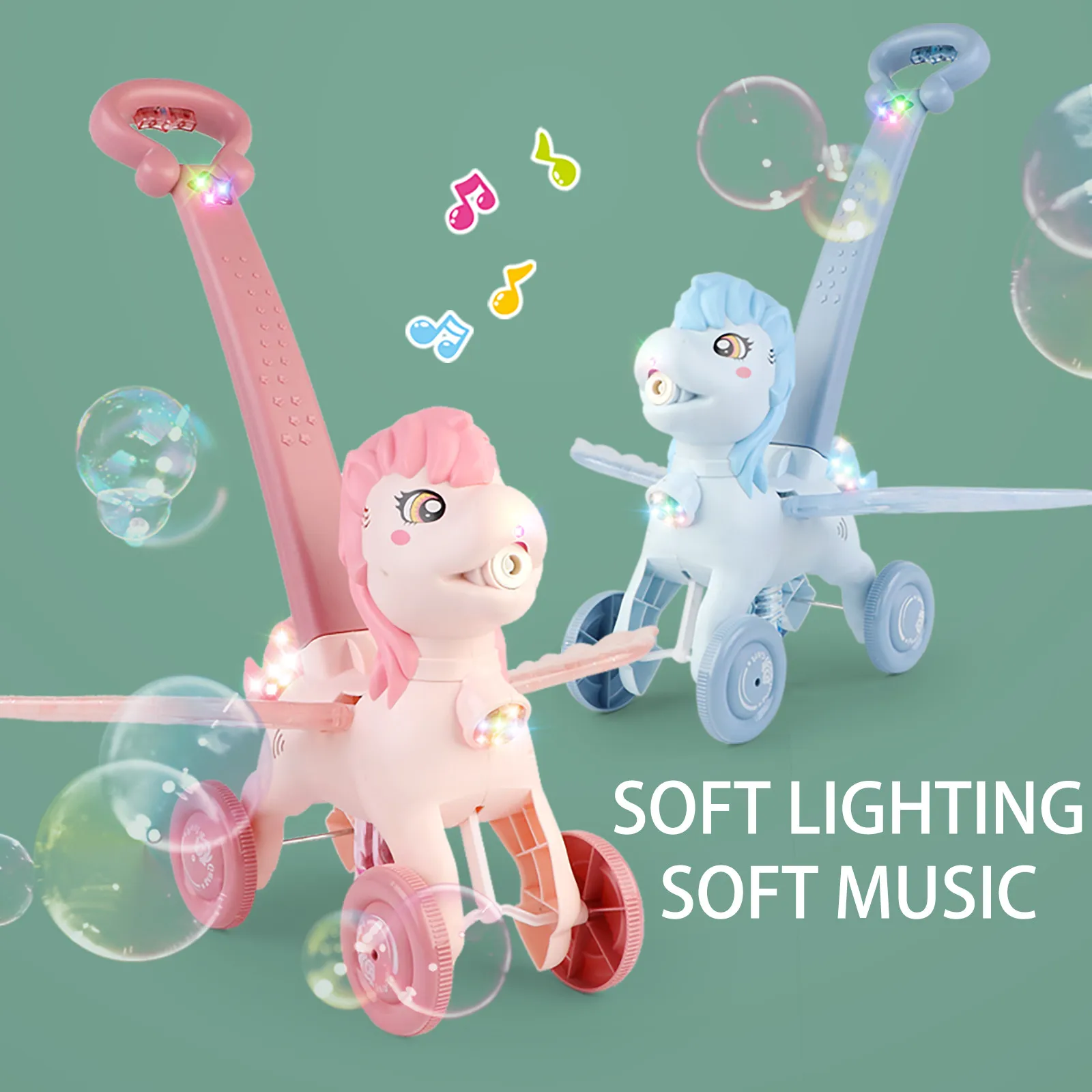 

50ml Automatic Maker Trolley Bubble Machine Kawaii Cartoon Fun Bubble Maker Children's Indoor Outdoor Interactive Toys#gm