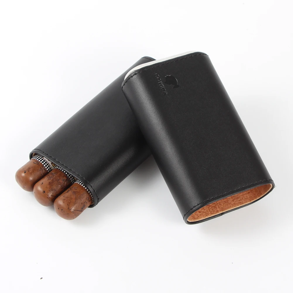 COHIBA Портативный кожаный чехол для сигар из кедра и гумидора дорожный деревянный 3
