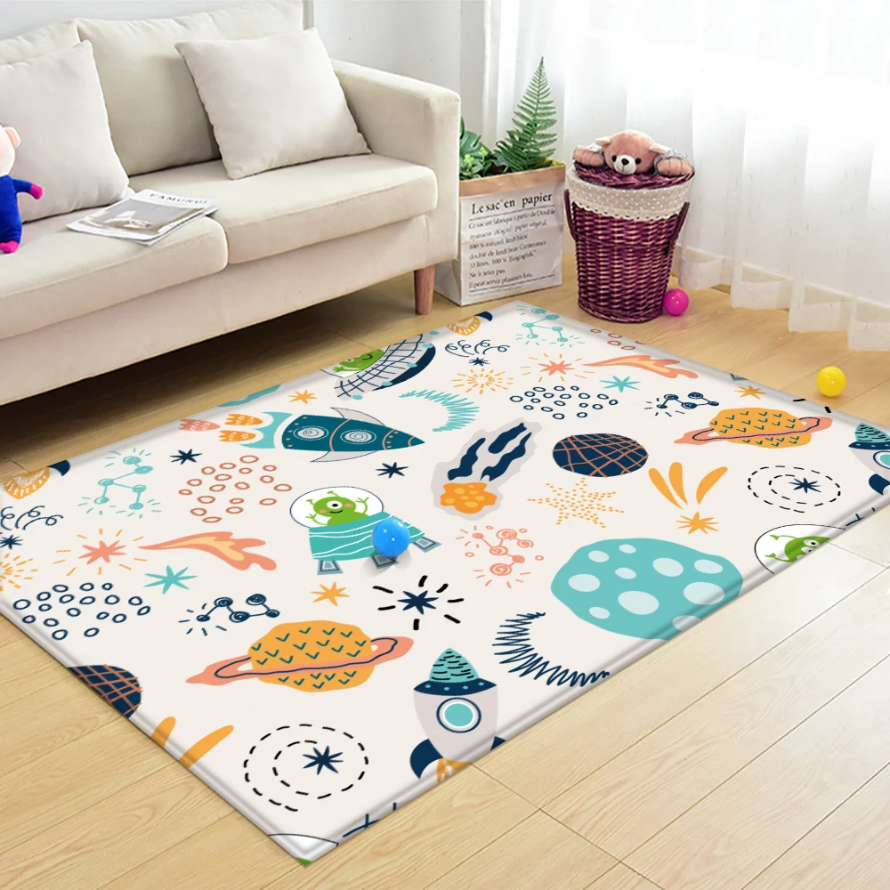 

Alfombras Salon Comedor Baby Hand Print Children Carpet Cute Animal Flannel Carpet NonSlip Rugs Living Room Tapis Chambre Enfant