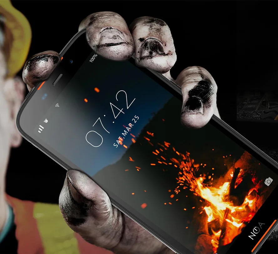 IP68 Смартфон Android 9,0 3GB 16GB 4500mAh 5,5 ''мобильный телефон 16MP 1080P отпечаток пальца стекло NFC OTG большой мобильный телефон