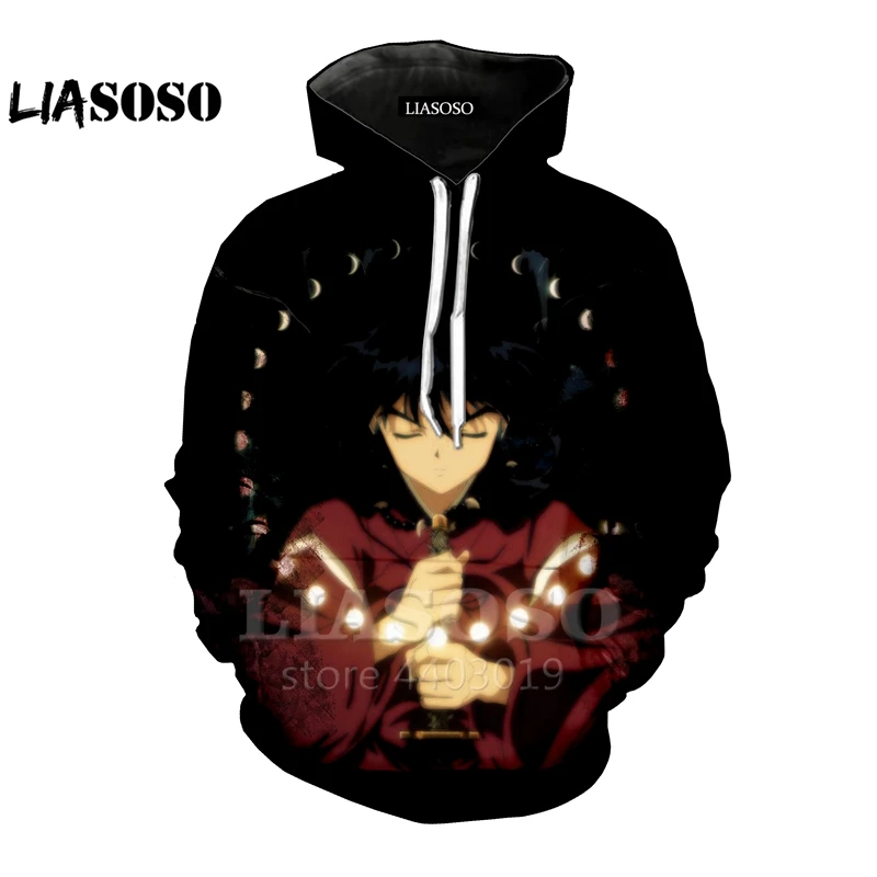 Модные толстовки liaseo для мужчин и женщин Аниме Inuyasha толстовка с 3D принтом