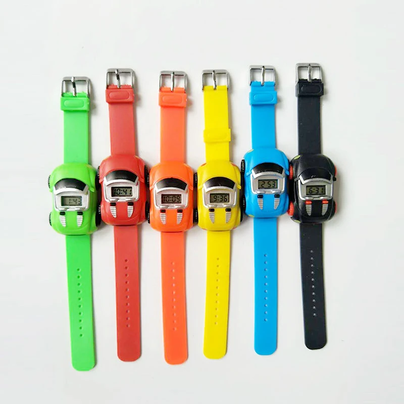 Детские часы с мультяшным автомобилем модные электронные для мальчиков и