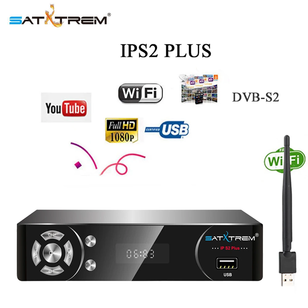 Satxtrem IPS2 плюс DVB-S2 спутниковый ресивер IPTV Приемник с USB Wifi не включает 1 год камера Испания Европа