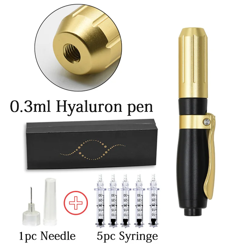 0.3 Black Gold kit Распылитель инъекции иглы для пистолета без гиалурона ручка высокого давления против морщин губ подъема воды шприц без иглы инъекции головы - Номер модели: 0.3 Black Gold kit