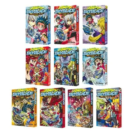 

10 Books Beyblade Burst Volume 1-10 English Manga Book Teens Adult Cartoon Comic Anime Animation Story Libros Book
