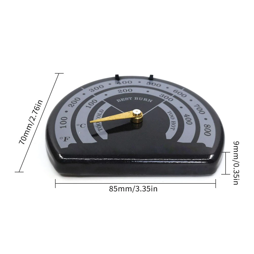 Магнитный деревянный термометр камин плита вентилятор метр термограф с
