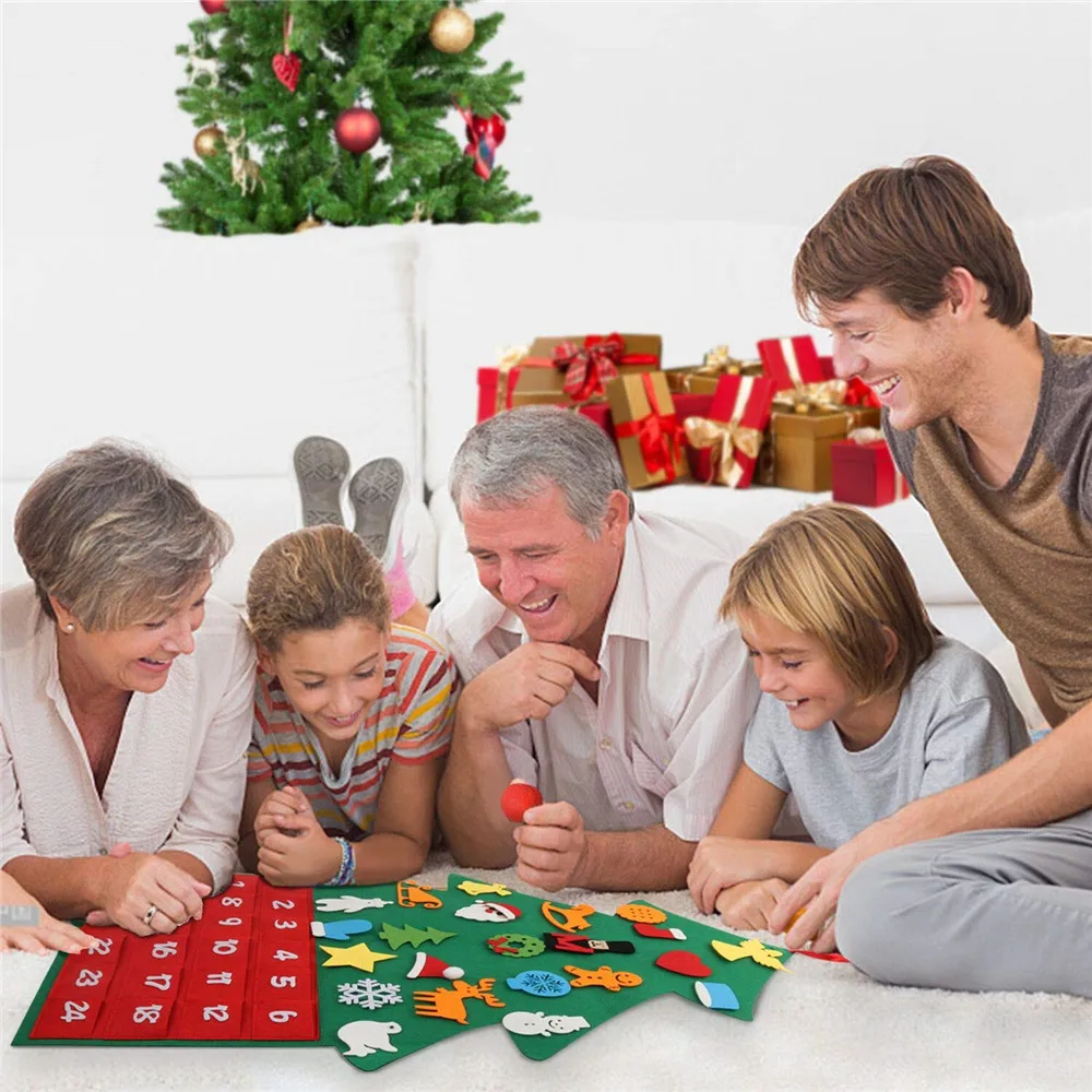 Календарь для новогодней елки сделай сам тканевый календарь с карманами