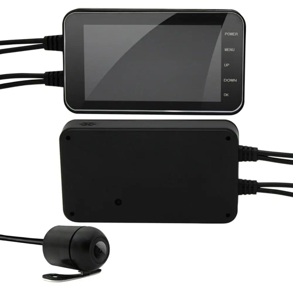 Видеорегистратор для езды на мотоцикле Wi Fi с 32 Гб картой фронтальная и задняя