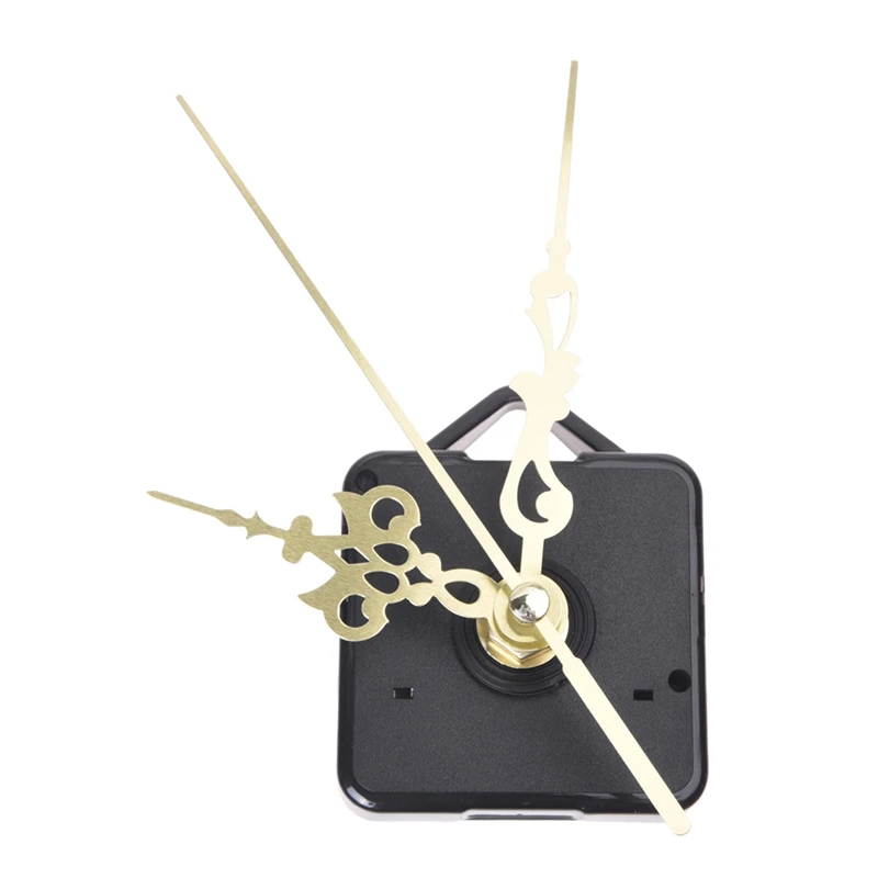 

third-hand quartz clock movement mechanism is golden in color