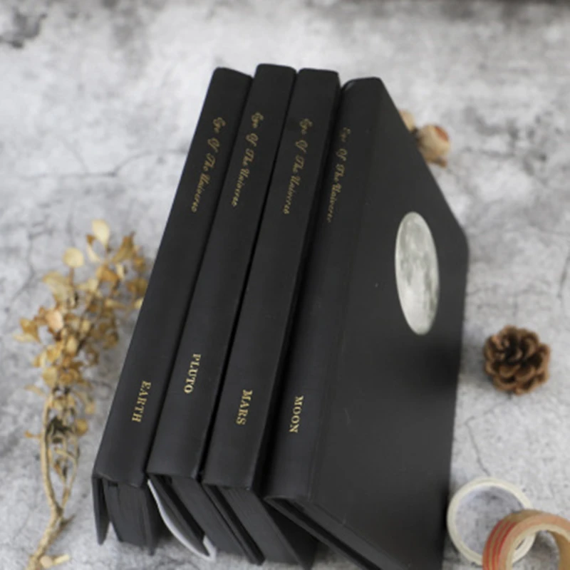 Дневник планеты А5 творческий внутренний черный блокнот для рисования и скетчей