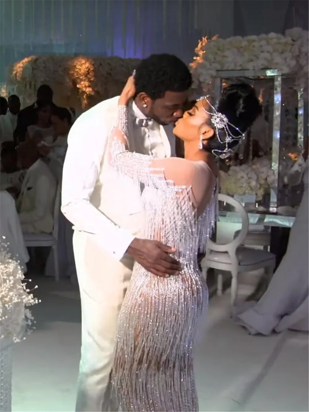 Роскошные серебряные платья с бусинами для выпускного вечера 2020 Сексуальные