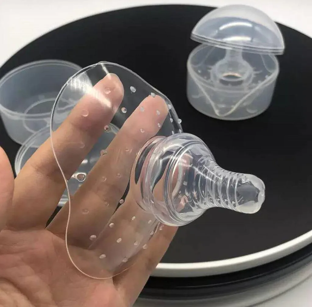 

5PCS Baby Feeding Nipple Shield Assist Fake Nipples For Nursing Mothers Inverted & Sore Nipple Carrying Case For Breastfeeding