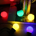 Светодиодная гирлянда с круглыми лампочками G50 многоцветная лампочка, соединяемые уличные гирлянды IP65 для свадьбы, рождевечерние