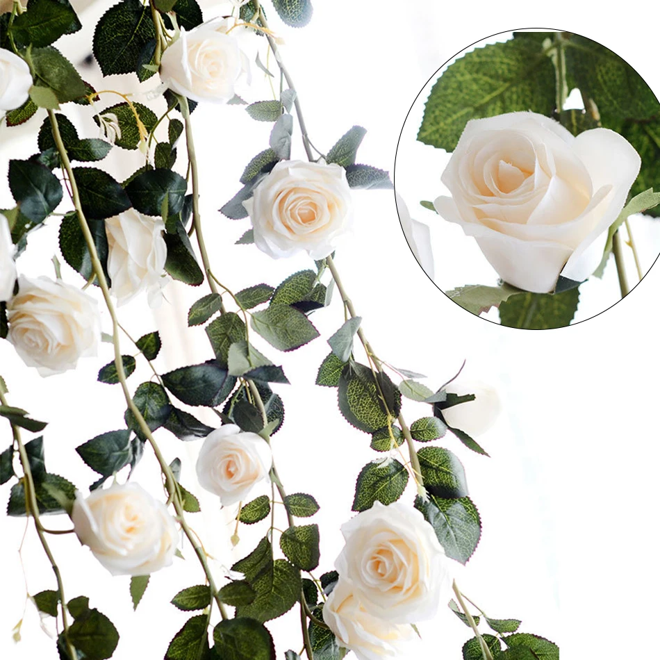 180 см Искусственный цветок розы плюща лоза Свадебный декор настоящий на
