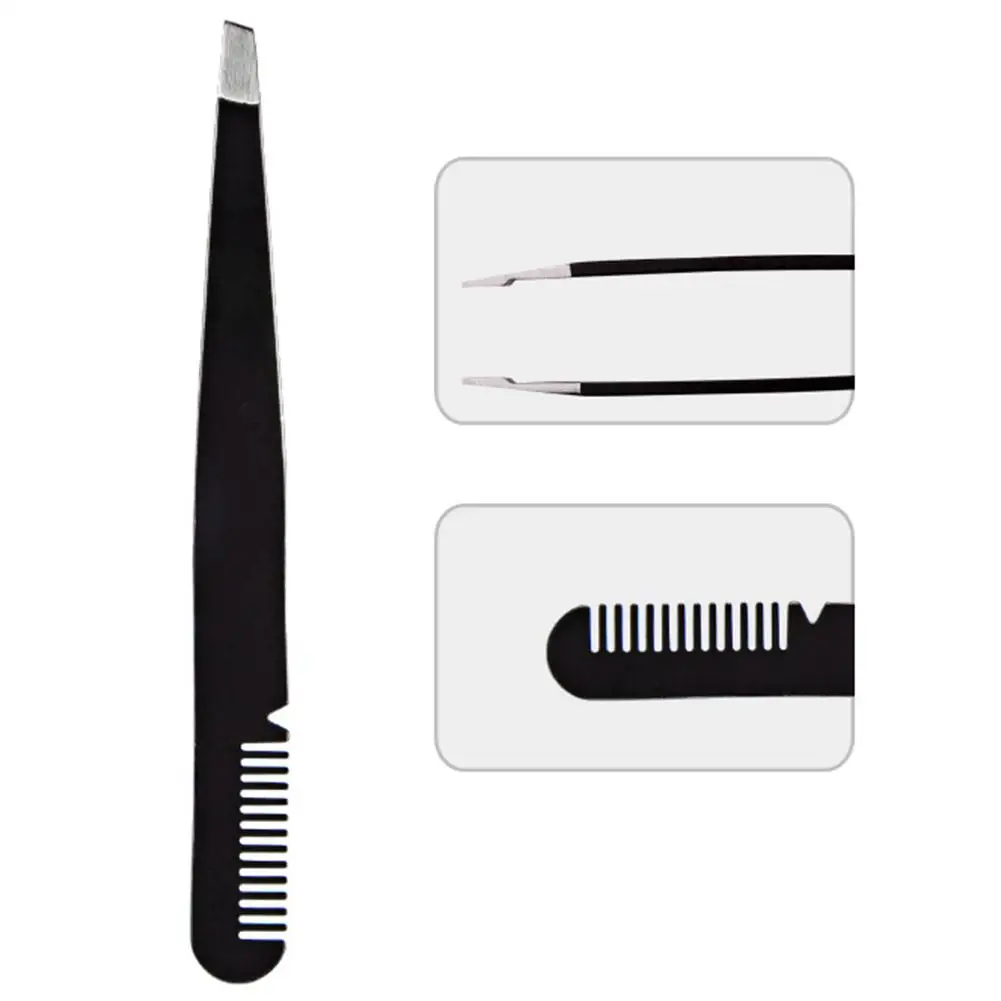 Новинка 1 шт. пинцет для бровей черного цвета волос красота наклонный съемник