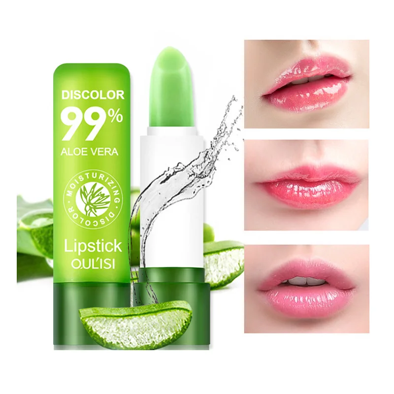 Губная помада с алоэ вера увлажняющий бальзам для губ меняющий температуру