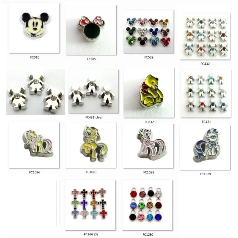 Мультяшные персонажи оптовая цена плавающий медальон амулеты 10 шт. как друзья