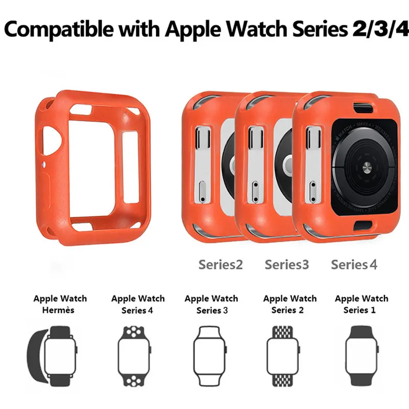 Мягкий чехол для часов из ТПУ для Apple Watch 5, 4, 3, 2, 1, чехол для часов Iwatch 44 мм, 42 мм, 40 мм, 38 мм, чехол для часов с полной защитой