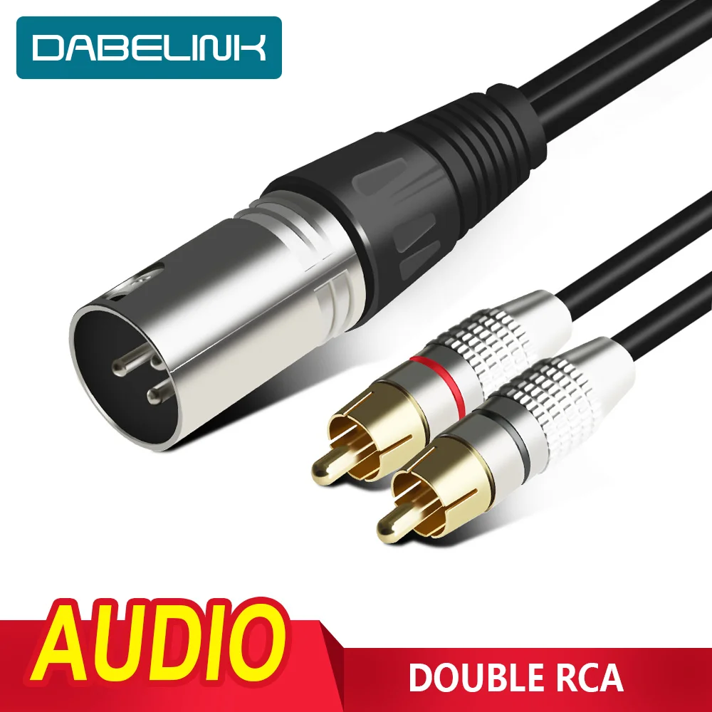 Кабель XLR к RCA 3 контактный кабель папа Cannon Female аудиокабель для усилителя
