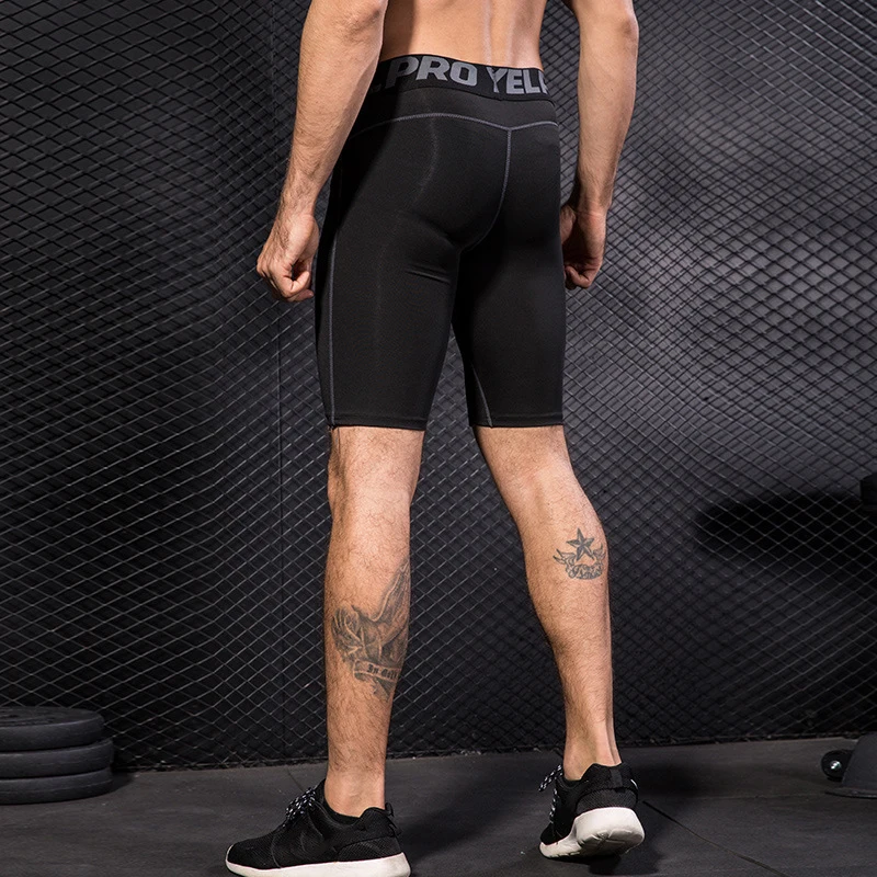 Шорты мужские компрессионные для спортзала эластичные колготки одежда марафона