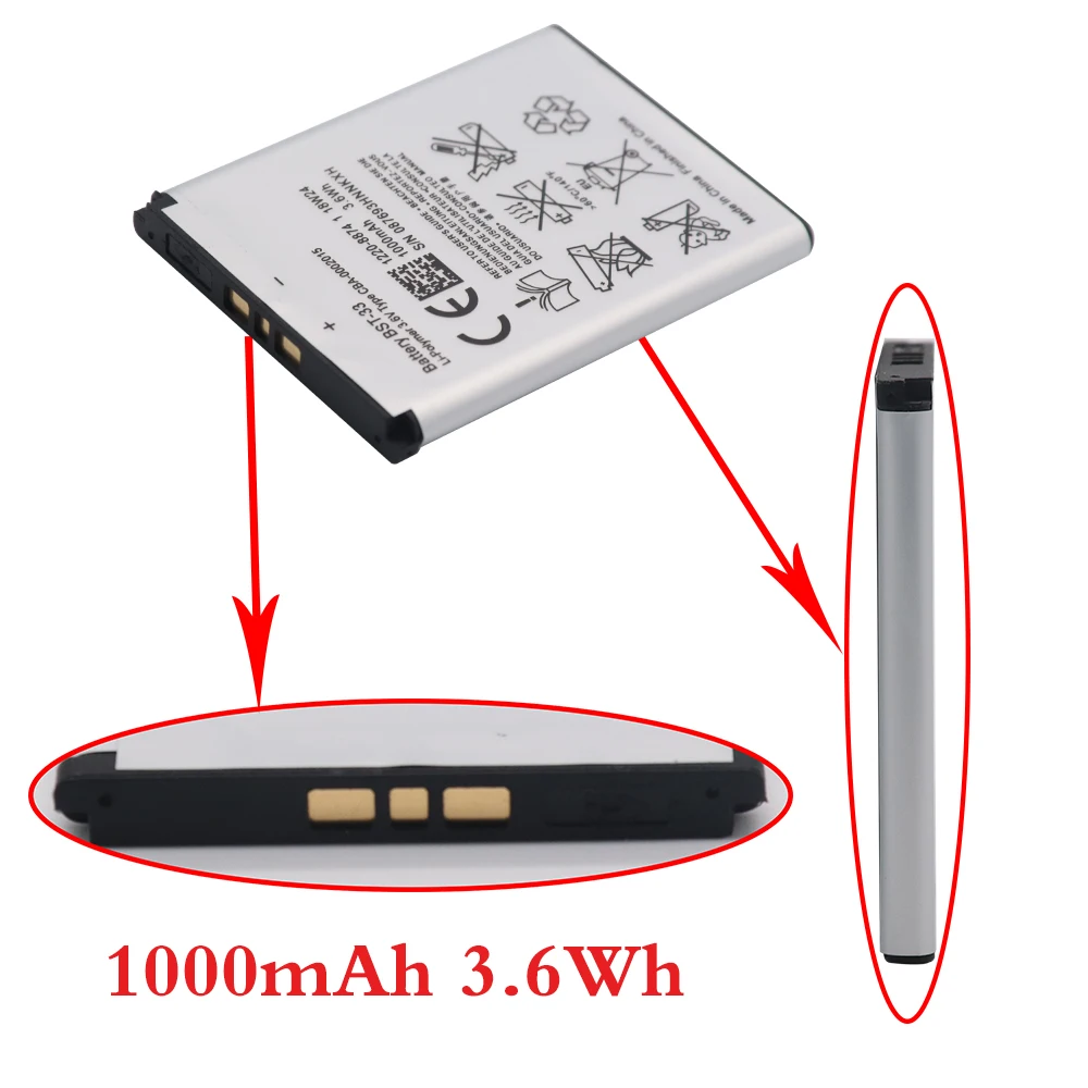 Аккумулятор для Sony Ericsson K530 K550 K630 K660 K790 K800 K810 W610 W660 W705 W880 W888 W900 W960 W850 W830 W890 i
