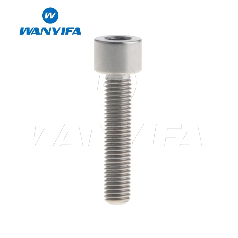 M5x25 Titanium Wanyifa M5 x от 10 до 12 лет, 16, 18, 20, 25 30 35, 40 45 50 55 60 мм Винт С Титановым болтом клеймо для Велосипедный вынос руля велосипедный крепеж - Цвет: M5x25 Titanium