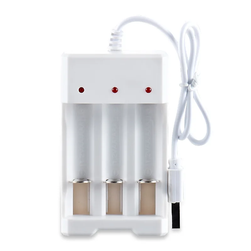 Зарядное устройство с 3 слотами USB для Nimh Nicd аккумуляторов AA AAA|Зарядные